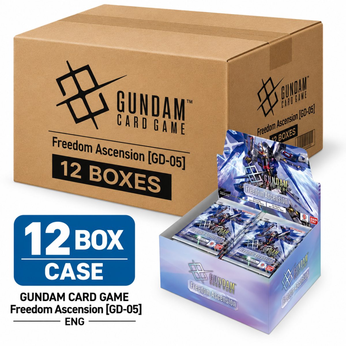 Gundam Card Game GD-05 Freedom Ascension Sealed Case 12 Boxes EN