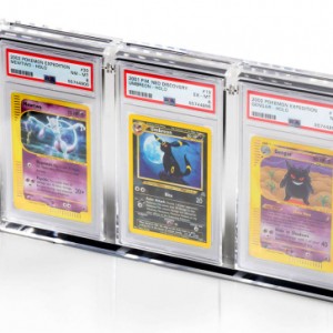 Acrylic Box Protector for PSA Cards – 3-Slot Display Case