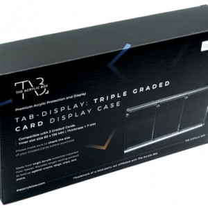 Acrylic Box Protector for PSA Cards – 3-Slot Display Case - 3